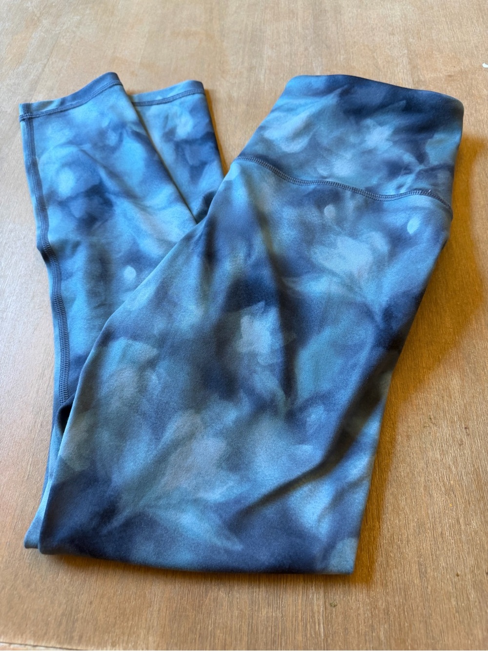Athleta Blue Tie-Dye High-Rise Leggings